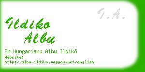 ildiko albu business card